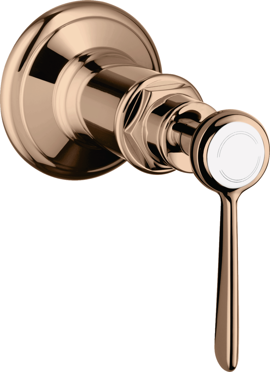 Shut-off valve for concealed installation with lever handle