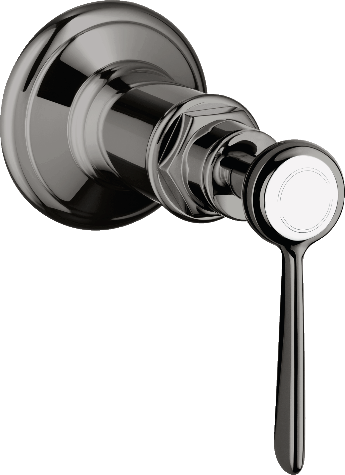 Shut-off valve for concealed installation with lever handle