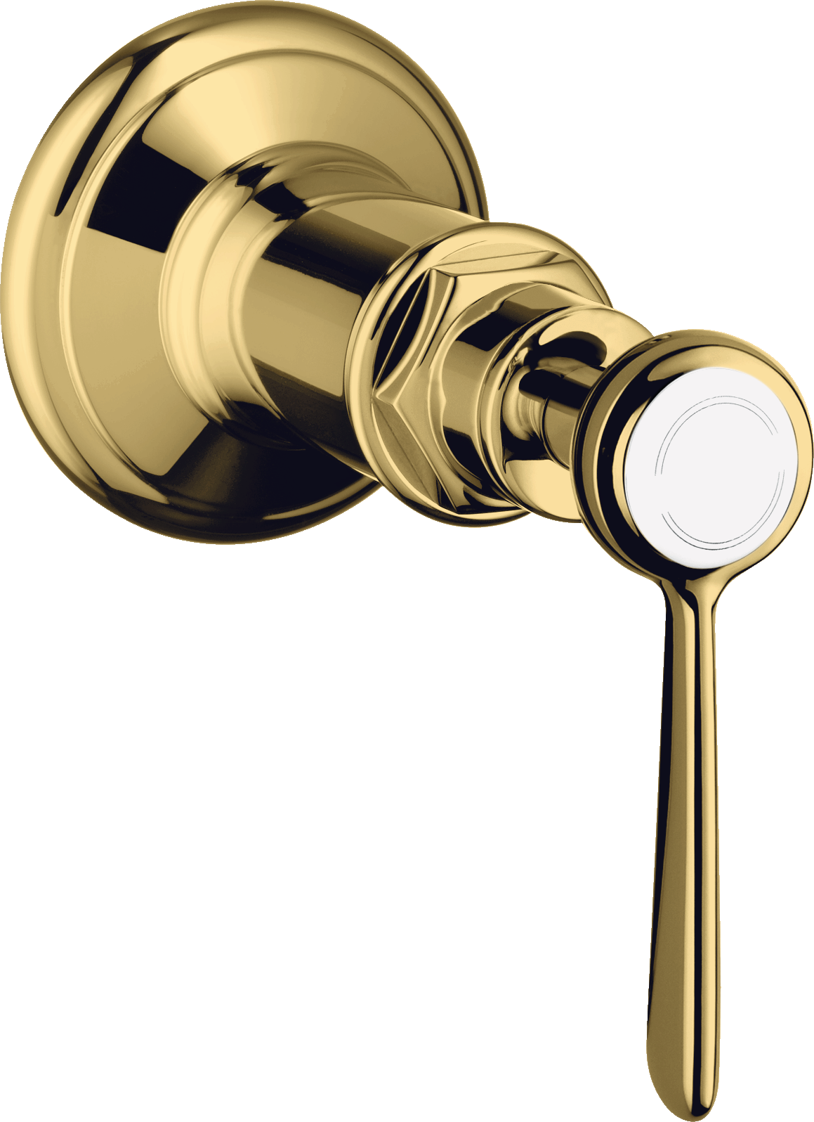 Shut-off valve for concealed installation with lever handle