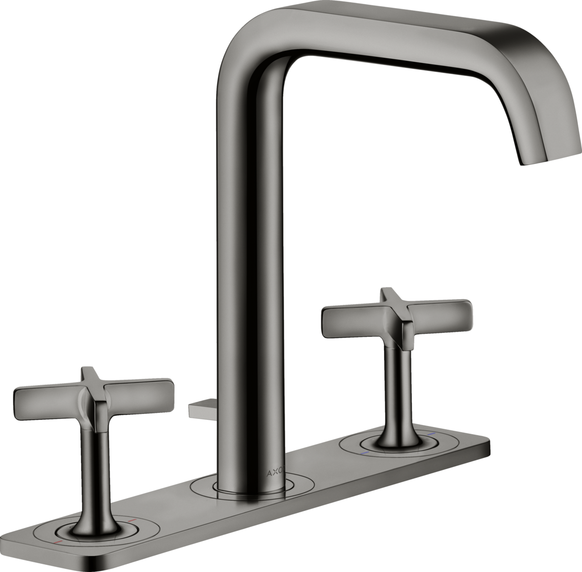 3-Loch Waschtischarmatur 170 mit Platte und Zugstangen-Ablaufgarnitur