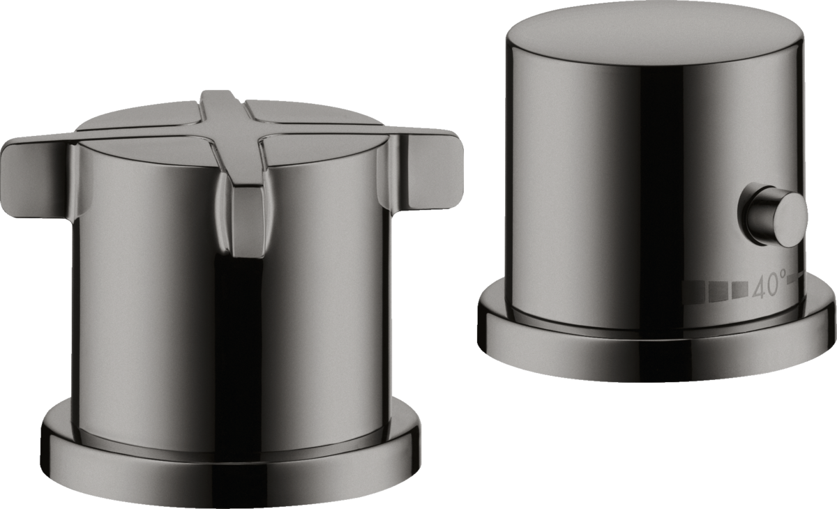 2-hole rim mounted thermostatic bath mixer
