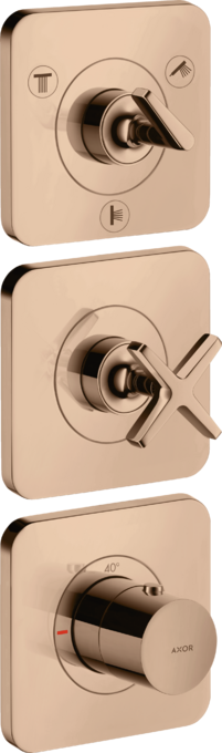 AXOR Citterio E Module thermostatique encastré 380 / 120 pour 3 fonctions avec rosaces — 36704300