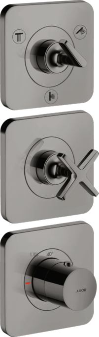 AXOR Citterio E Module thermostatique encastré 380 / 120 pour 3 fonctions avec rosaces — 36704330