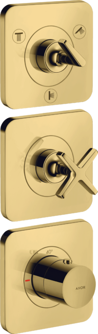 AXOR Citterio E Module thermostatique encastré 380 / 120 pour 3 fonctions avec rosaces — 36704990