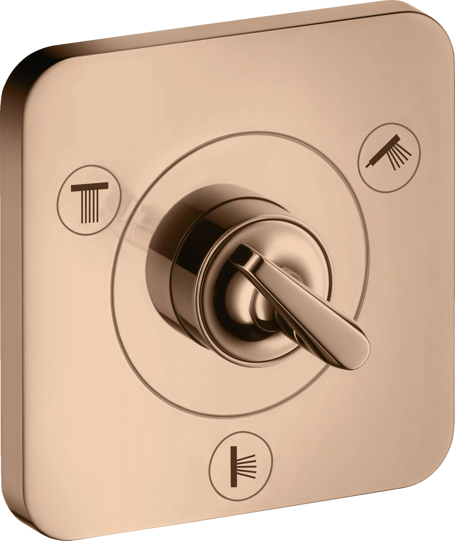 埋込式3アウトレット切替バルブ 12 x 12（化粧部）