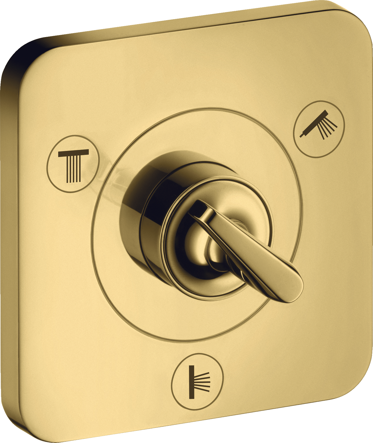 埋込式3アウトレット切替バルブ 12 x 12（化粧部）