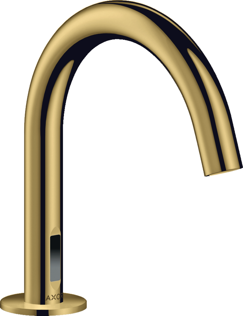 Electronic basin mixer with temperature pre-adjustment with mains connection 230 V