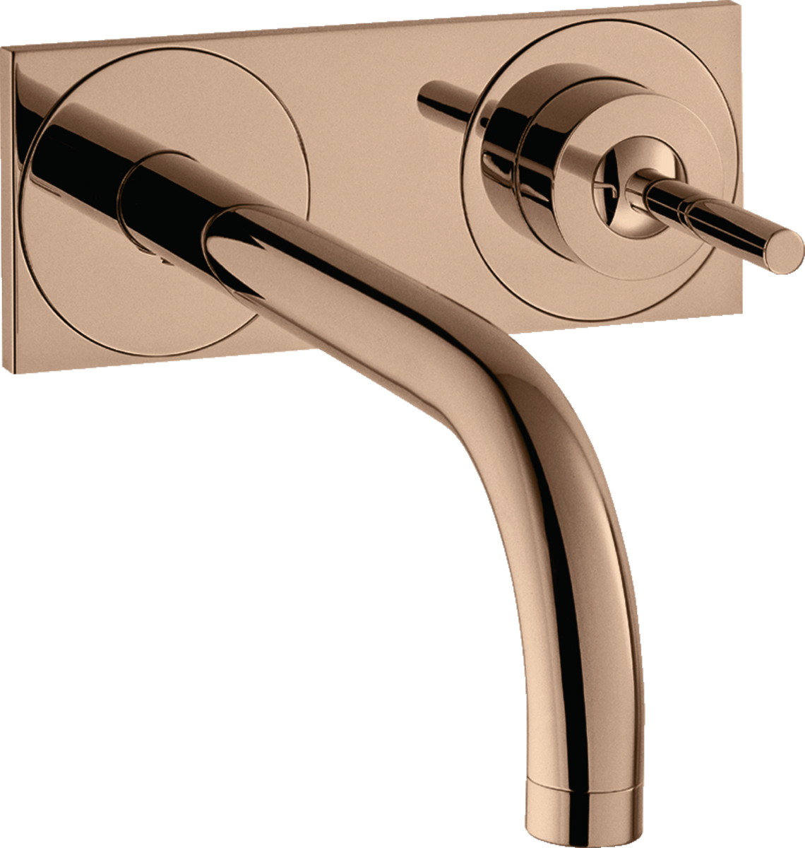 Single lever basin mixer for concealed installation wall-mounted with spout 165 mm and plate
