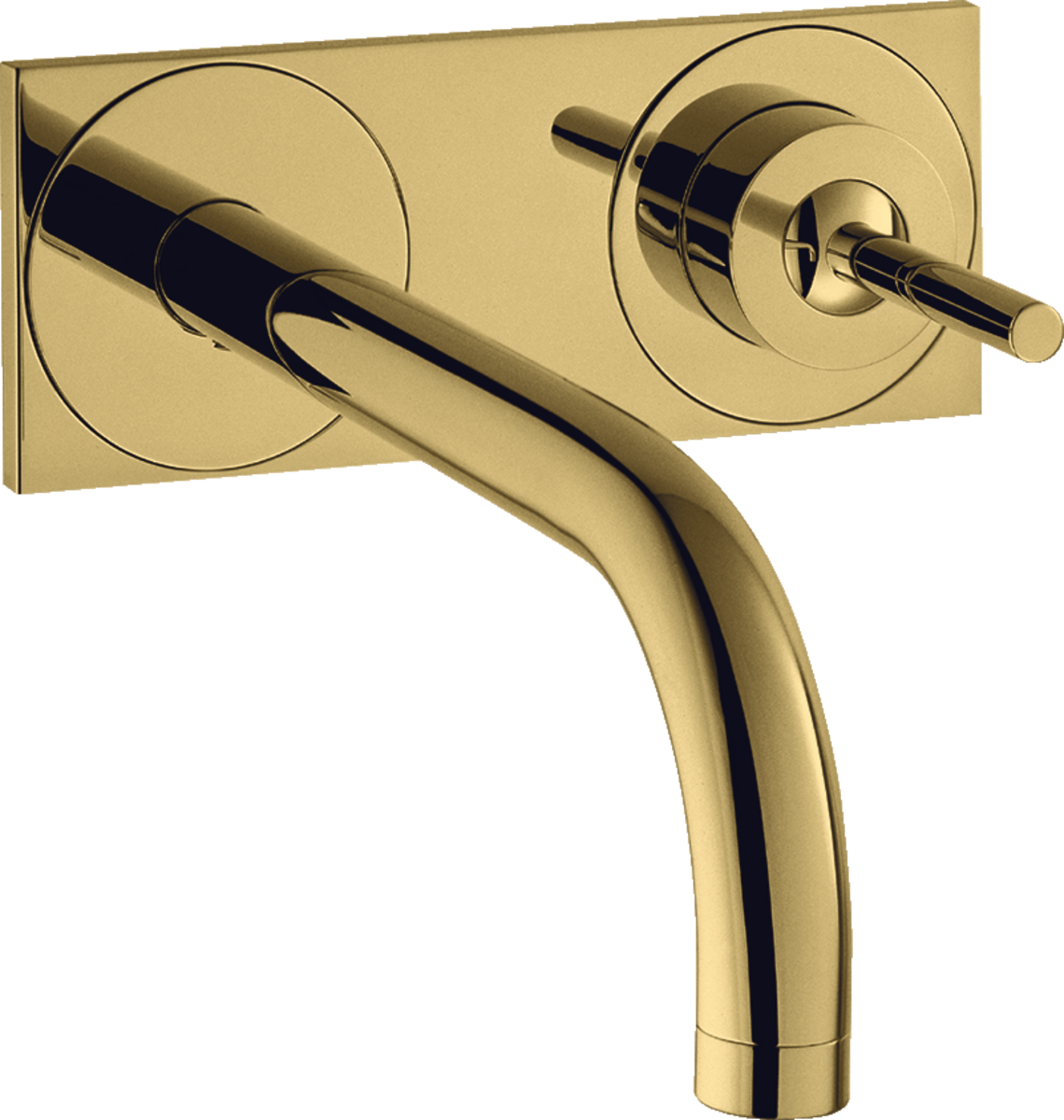 Single lever basin mixer for concealed installation wall-mounted with spout 165 mm and plate