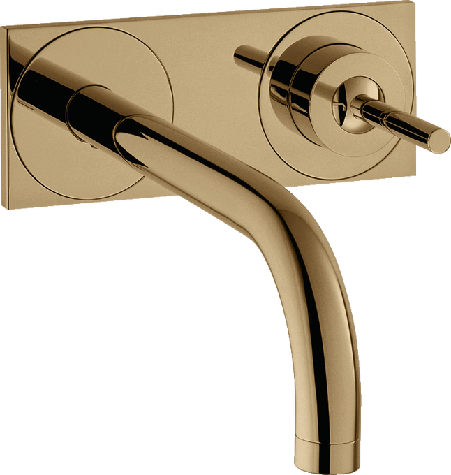 AXOR Uno Mitigeur de lavabo encastré mural avec plaque, bec 225 mm, bonde à écoulement libre — 38115130