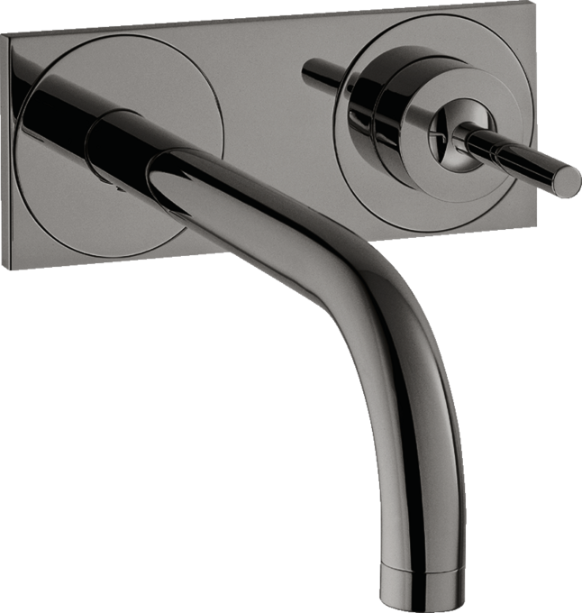AXOR Uno Mitigeur de lavabo encastré mural avec plaque, bec 225 mm, bonde à écoulement libre — 38115330