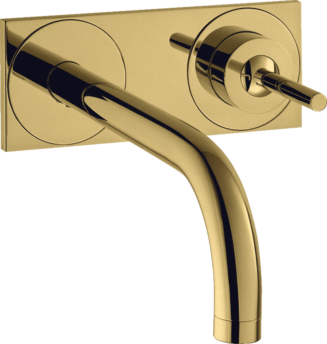 Single lever basin mixer for concealed installation wall-mounted with spout 225 mm and plate