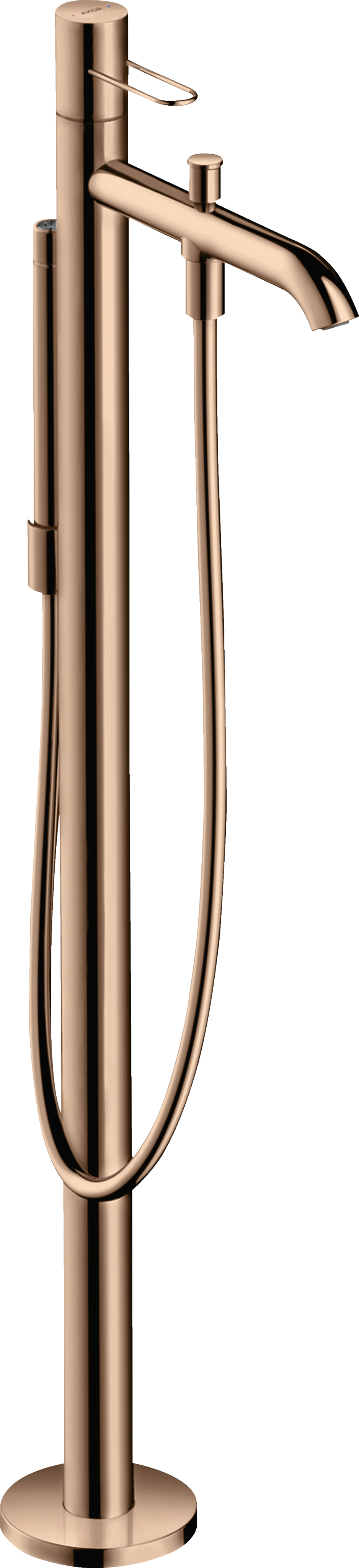 Single lever bath mixer floor-standing with loop handle