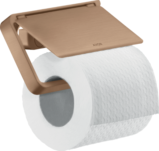 Toilet roll holder with cover