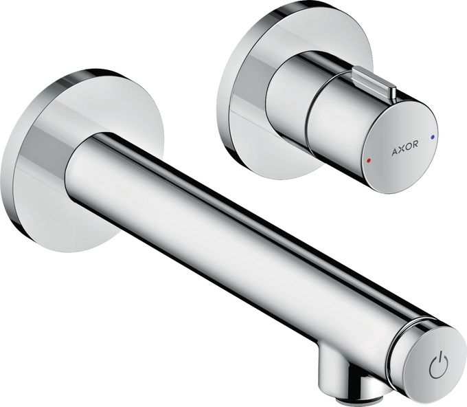AXOR Uno Mitigeur de lavabo encastré mural Select avec bec 158 mm, bonde à écoulement libre — 45112020