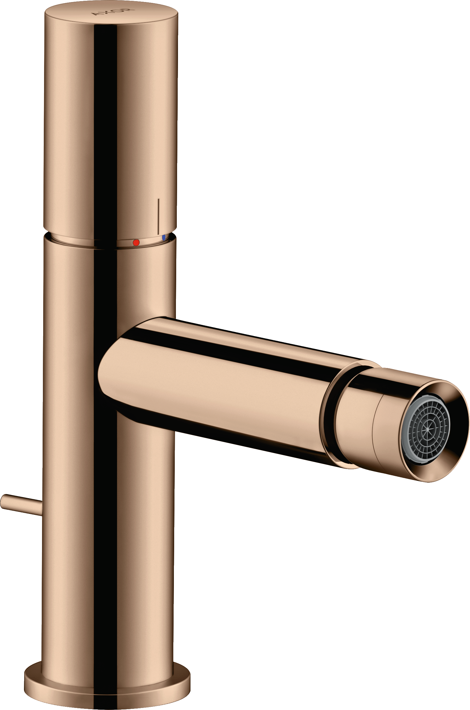 Mezclador monomando de bidé con vaciador automático