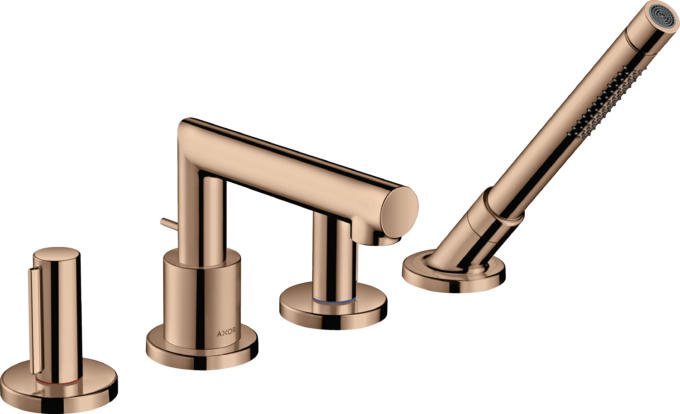 AXOR Uno Set de finition Mélangeur 4 trous pour montage sur bord de baignoire avec poignées zéro — 45444300