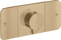 Thermostatic module for concealed installation for 2 functions