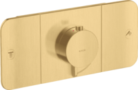 Thermostatic module for concealed installation for 2 functions