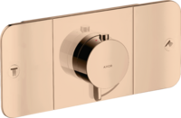Thermostatic module for concealed installation for 2 functions