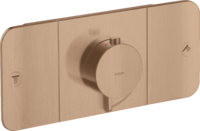 Thermostatic module for concealed installation for 2 functions