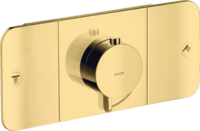 Thermostatic module for concealed installation for 2 functions