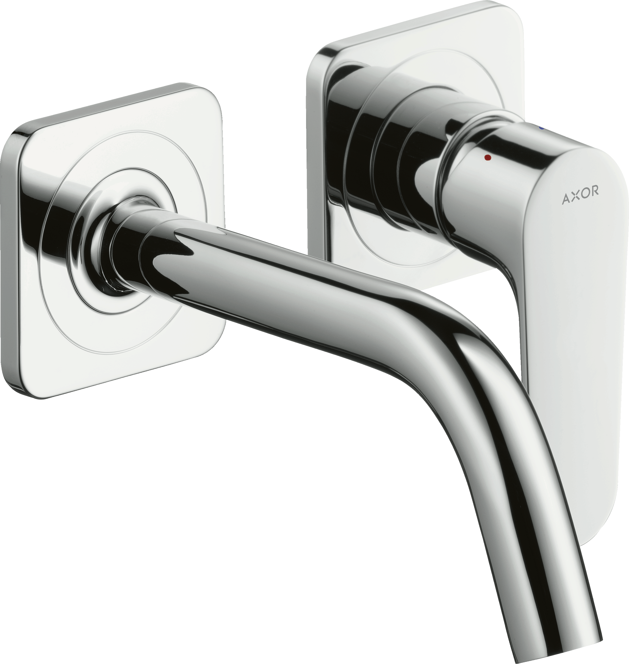 Single lever basin mixer for concealed installation wall-mounted with spout 167 mm and escutcheons