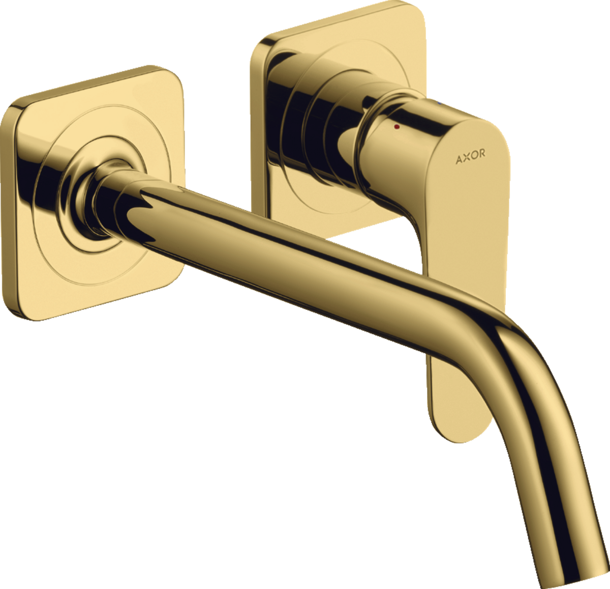 Einhebel-Waschtischmischer Unterputz für Wandmontage mit Auslauf 227 mm und Rosetten