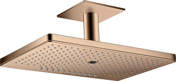 AXOR ShowerSolutions Douche de tête 460 / 300 mm 3jet avec raccord plafond 100 mm et rosace carrée — 35281300