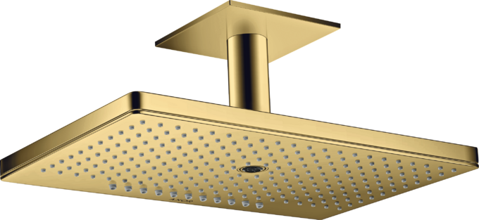 AXOR ShowerSolutions Douche de tête 460 / 300 mm 3jet avec raccord plafond 100 mm et rosace carrée — 35281990