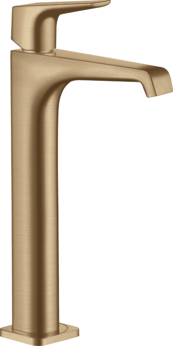 AXOR Citterio E Mitigeur de lavabo 250 surélevé avec poignée à levier pour vasque libre, bonde à écoulement libre