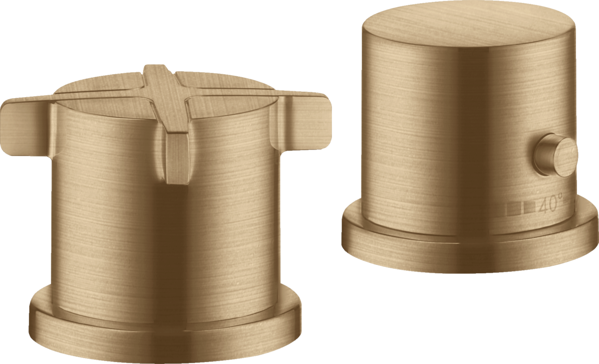 2-hole rim mounted thermostatic bath mixer