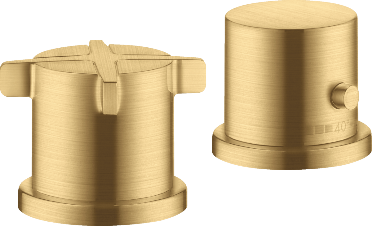 2-hole rim mounted thermostatic bath mixer