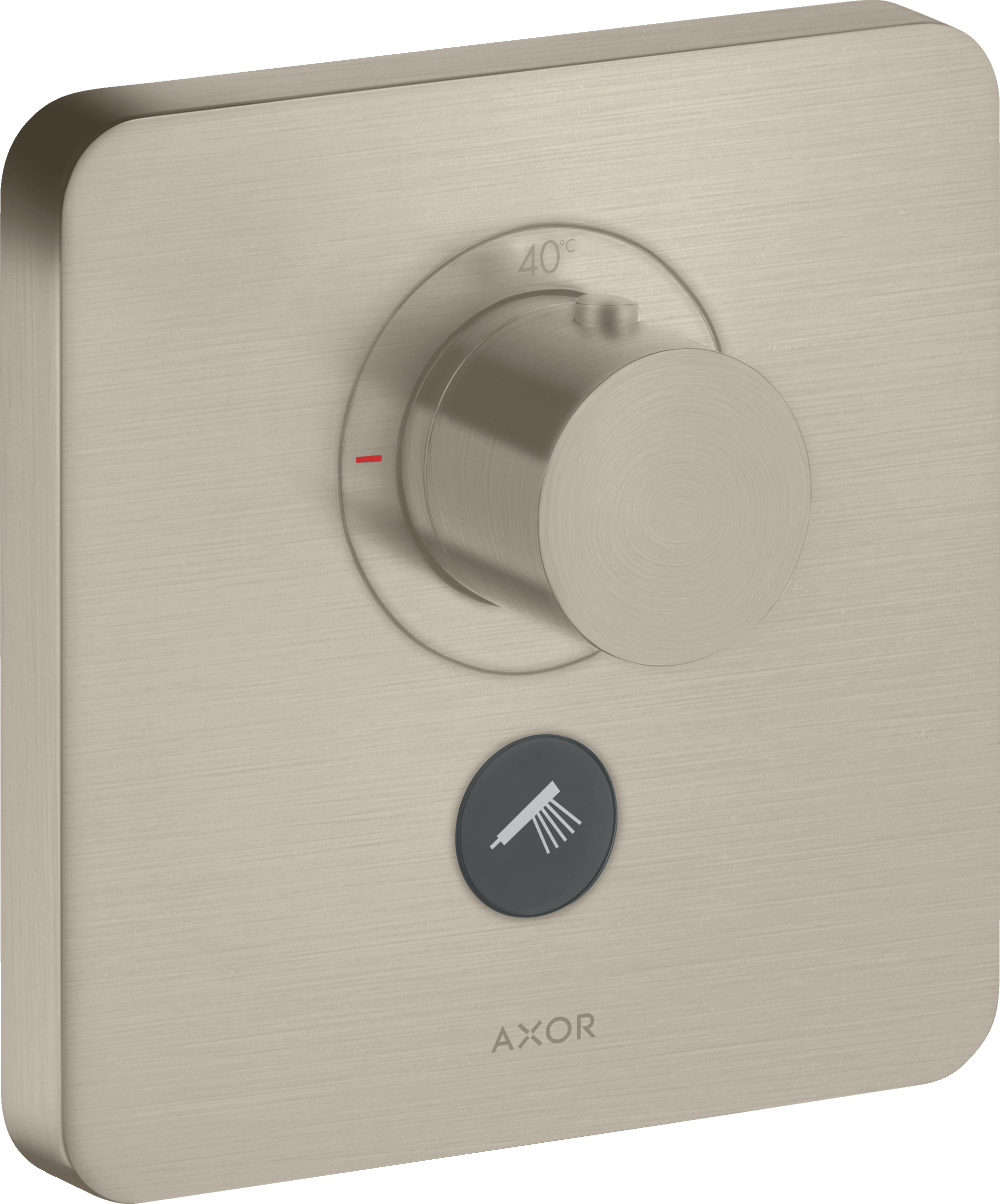 Termostatarmatur Highflow til indbygning softsquare med afspærring