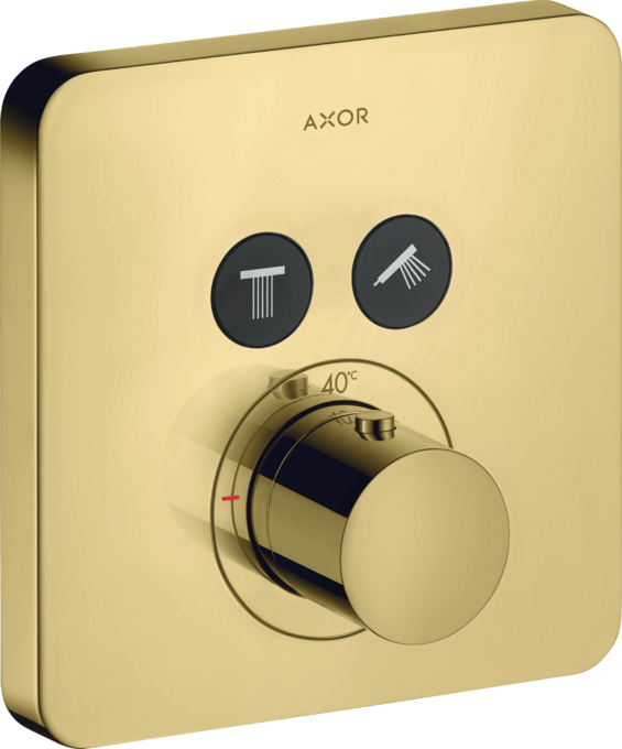 AXOR ShowerSolutions Shower mixers: 2 functions, Polished Brass, Item ...