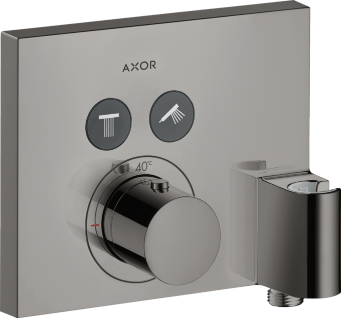 AXOR ShowerSelect Thermostatique ShowerSelect Square encastré pour 2 fonctions, fixfit et support de douchette — 36712330