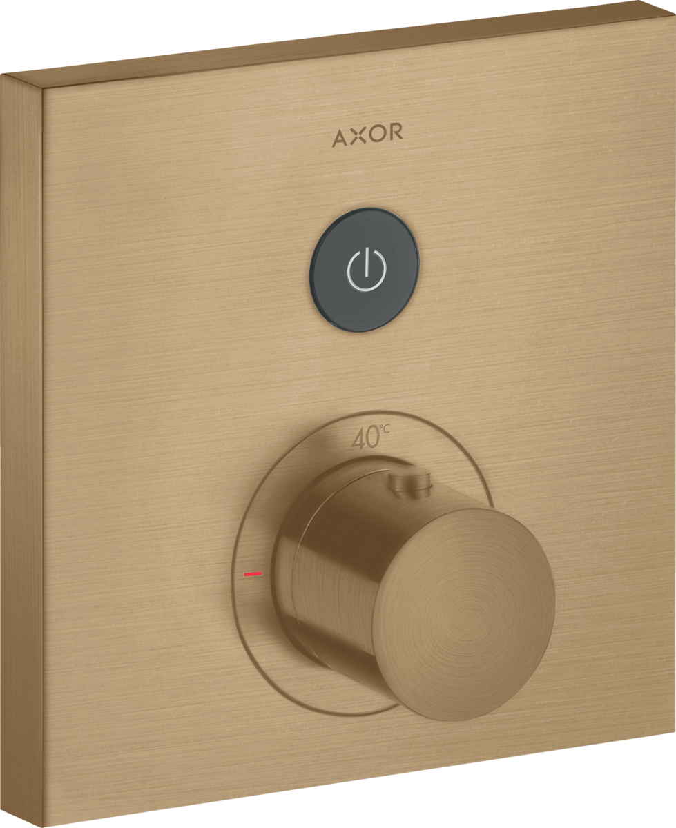 Thermostat for concealed installation square for 1 function