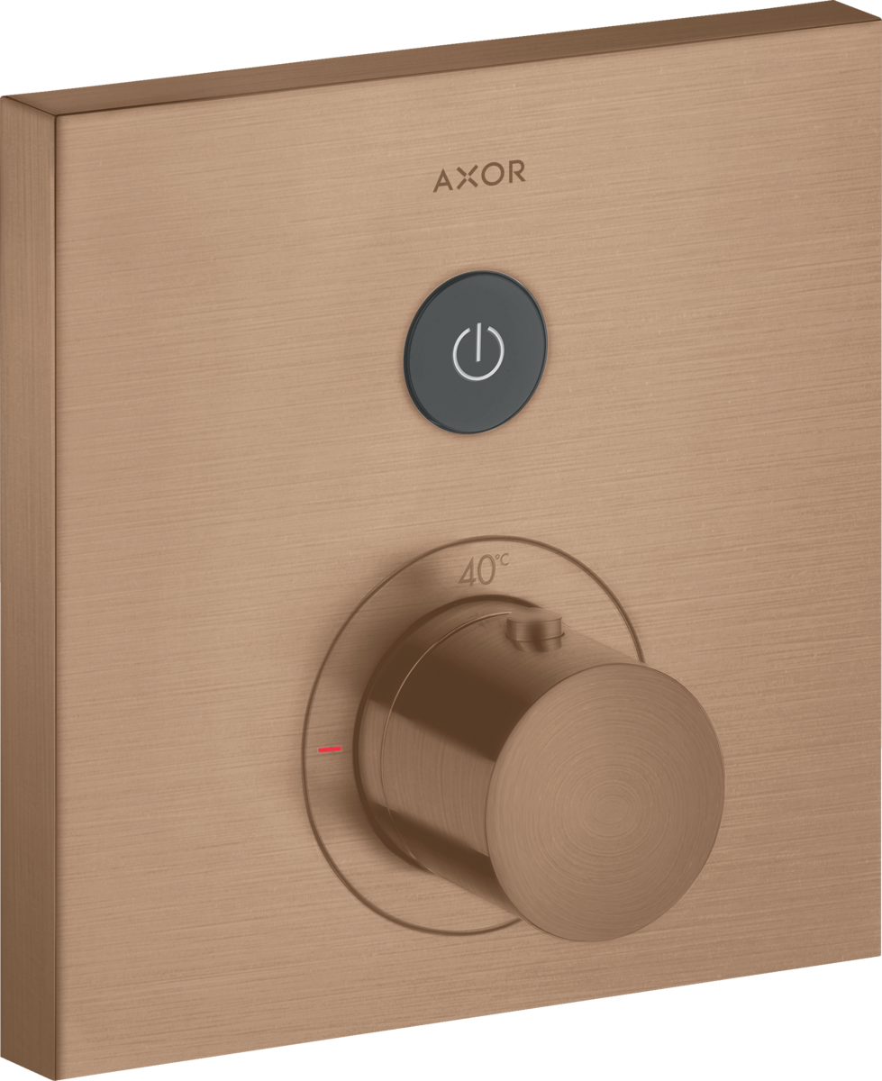 Thermostat for concealed installation square for 1 function