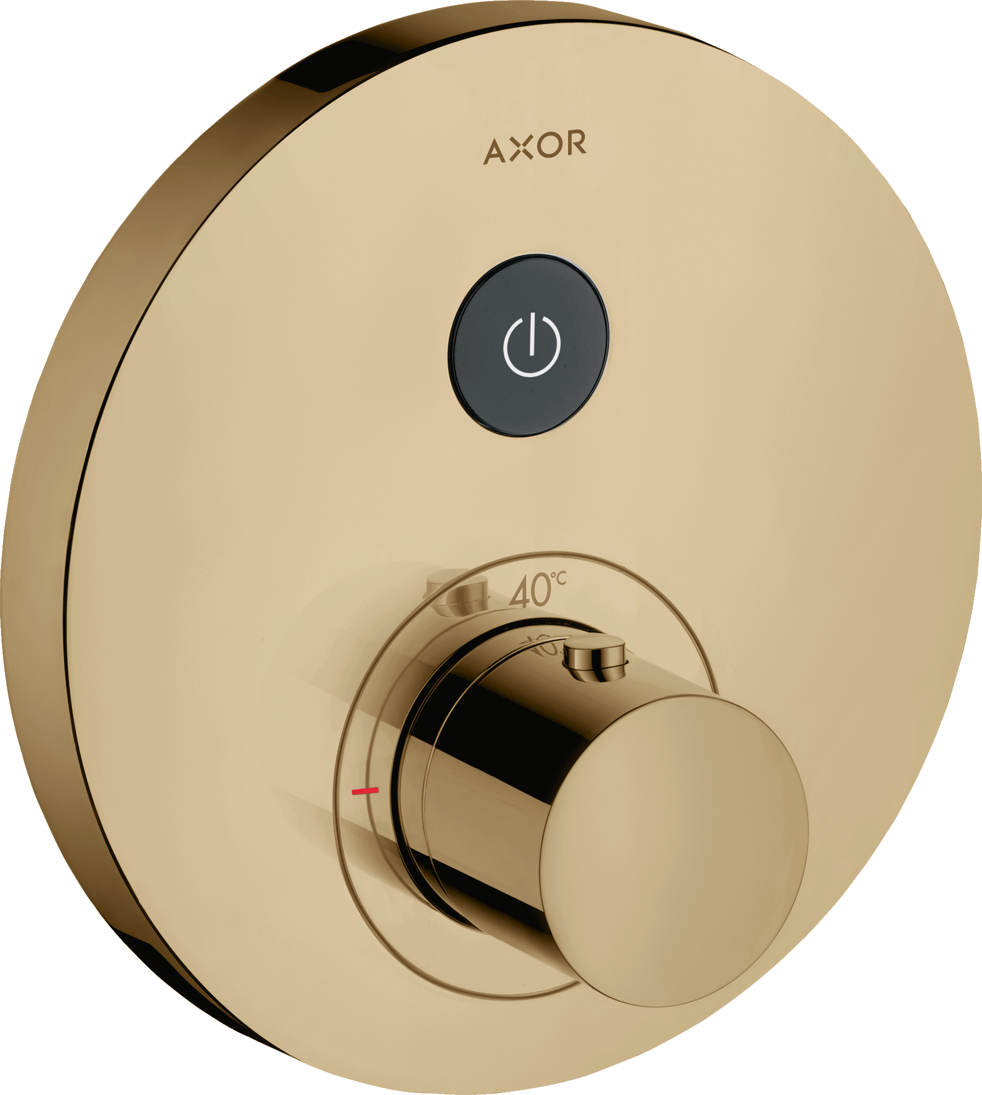 Thermostat for concealed installation round for 1 function