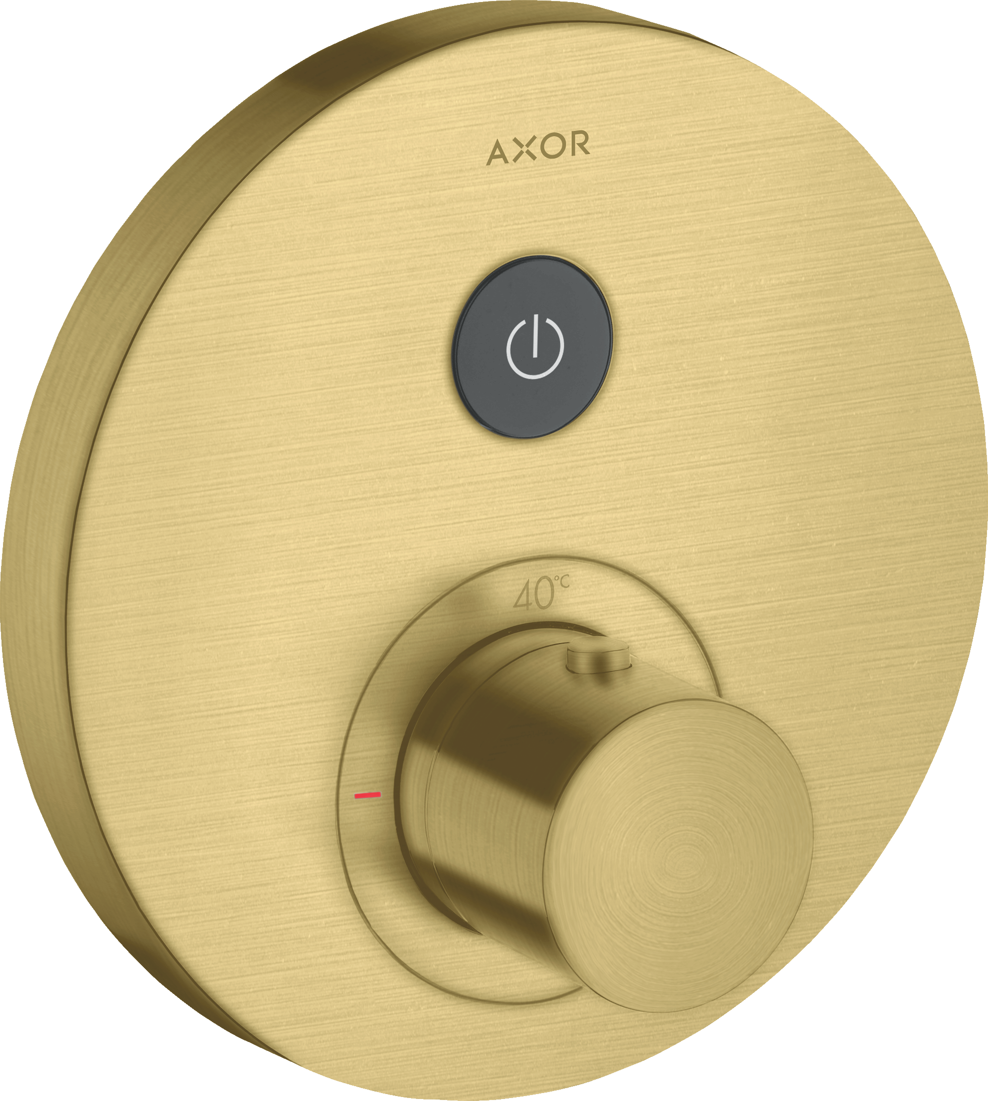 Thermostat for concealed installation round for 1 function