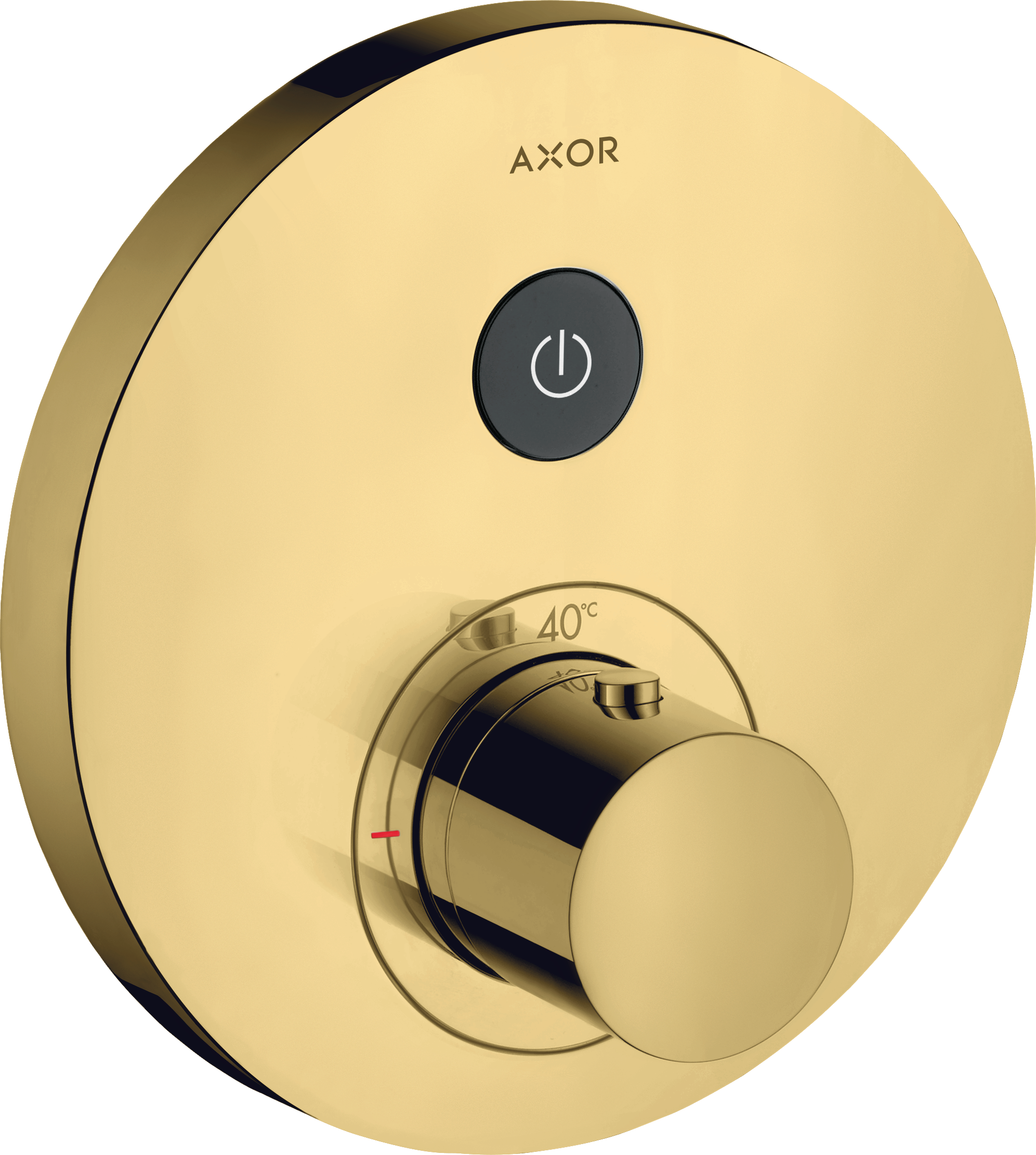 Thermostat for concealed installation round for 1 function