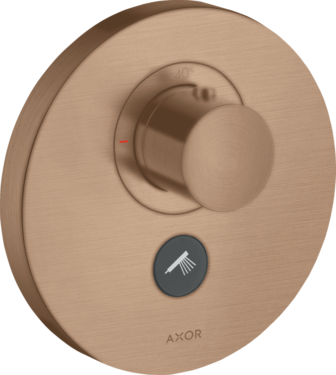 Thermostat HighFlow for concealed installation round for 1 function and additional outlet