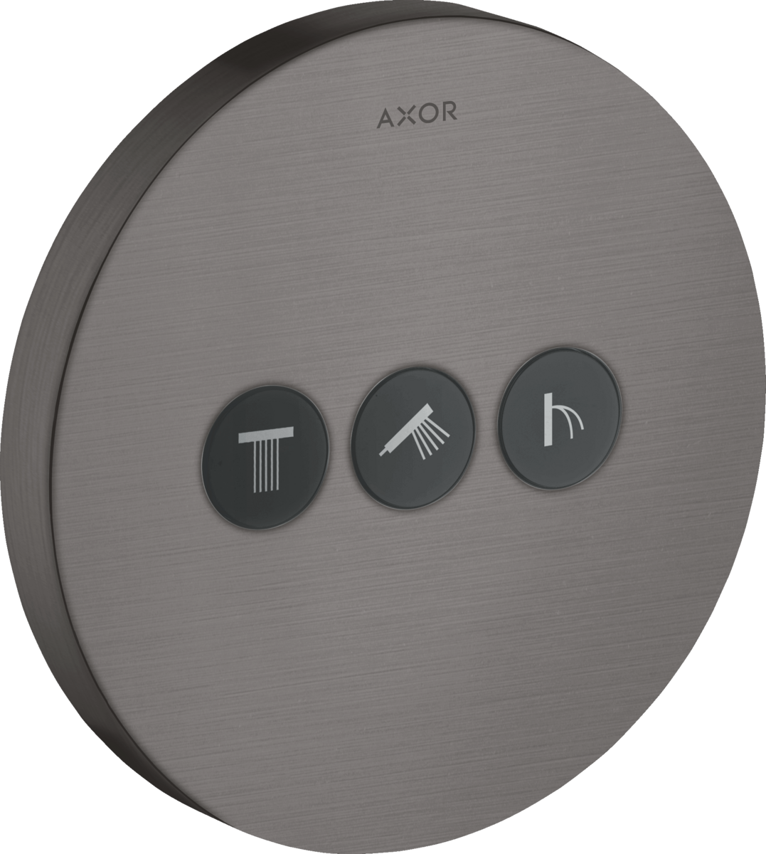 Valve round for concealed installation for 3 outlets