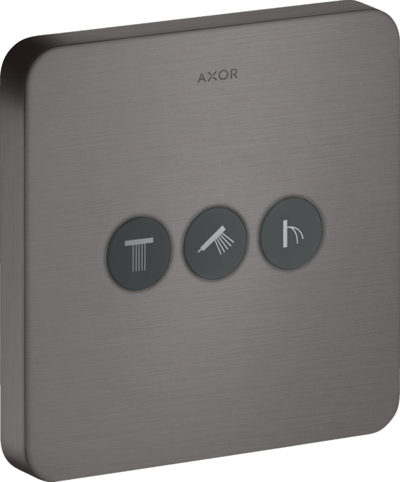 AXOR Valves concealed: AXOR ShowerSelect, Valve softsquare for concealed installation for 3 outlets, Item No. 36773340 AXOR Valves concealed: AXOR ShowerSelect, Valve softsquare for concealed installation for 3 outlets, Item No. 36773340