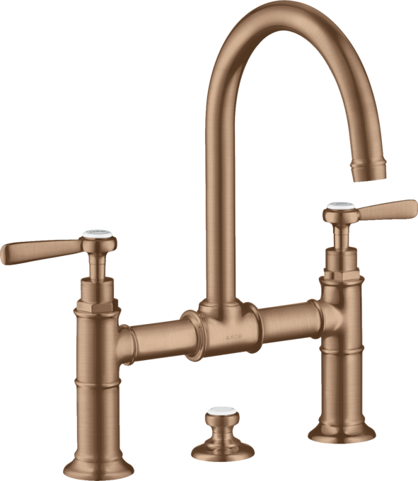 AXOR Montreux Mélangeur de lavabo 220 à pont poignées manettes avec tirette et vidage — 16511310