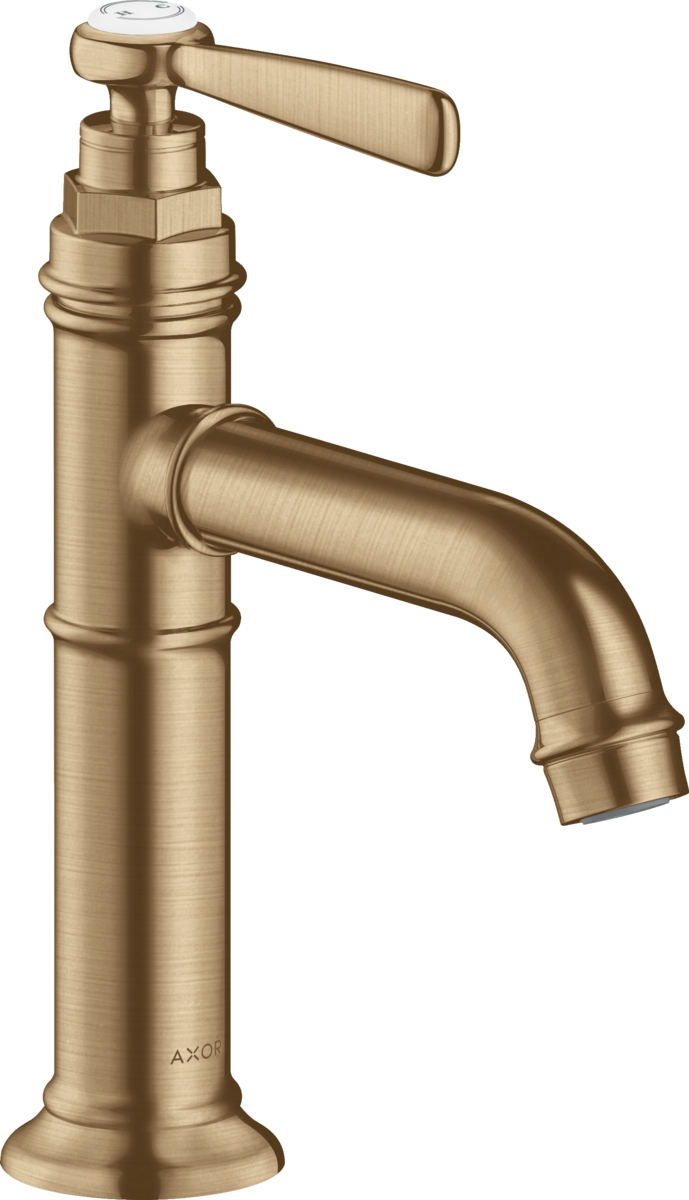 Single lever basin mixer 100 with lever handle and waste set