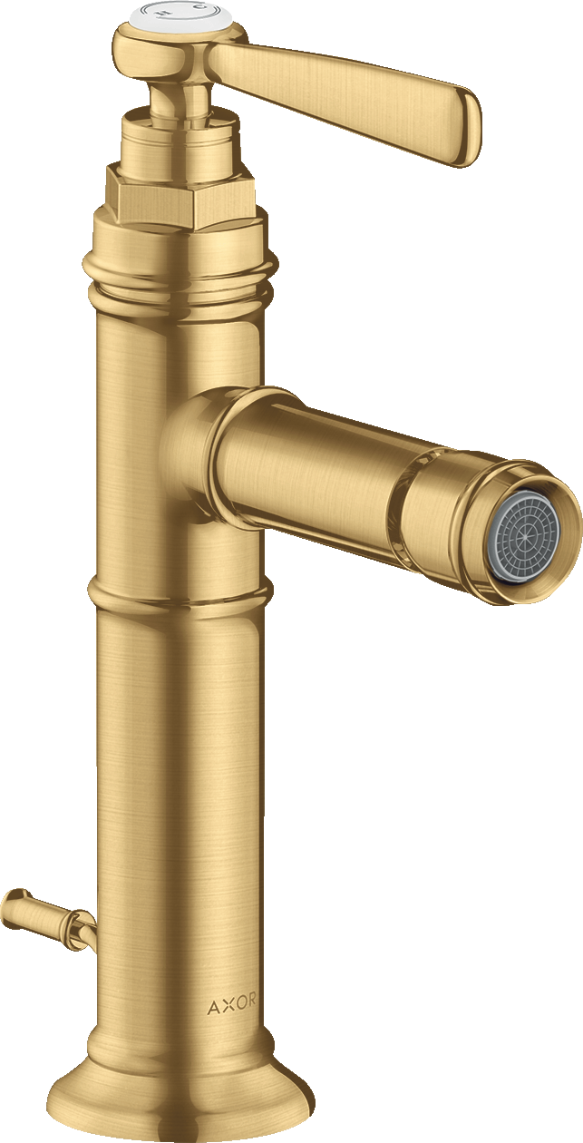 Einhebel-Bidetmischer mit Hebelgriff und Zugstangen-Ablaufgarnitur