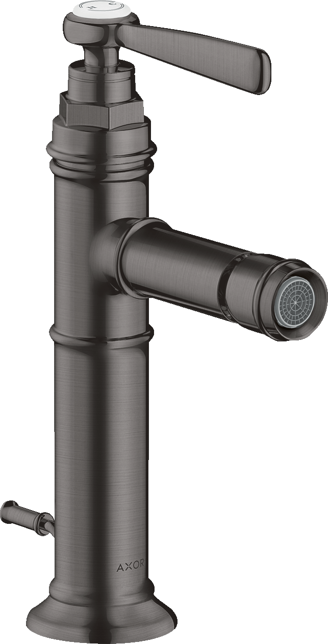 Einhebel-Bidetmischer mit Hebelgriff und Zugstangen-Ablaufgarnitur