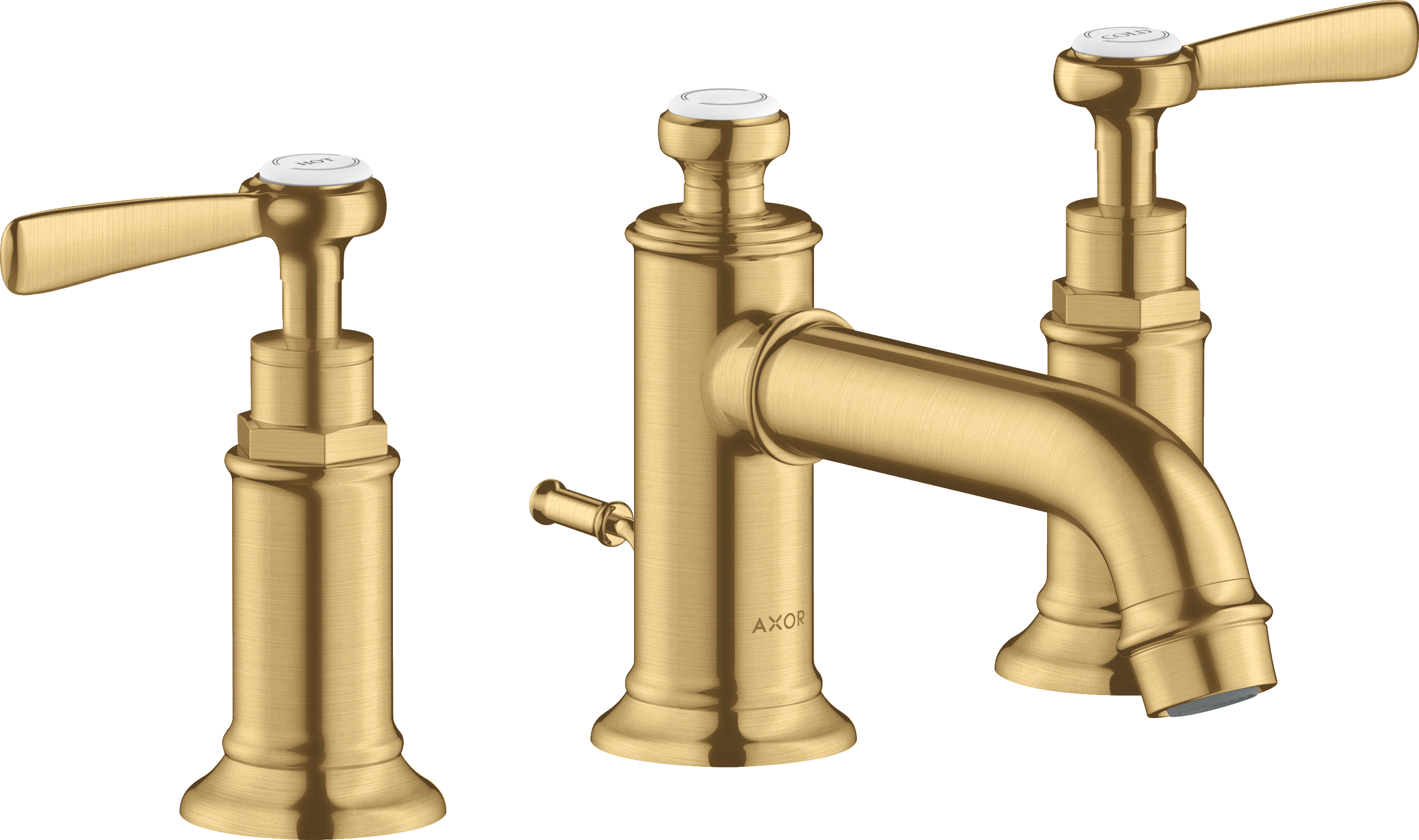 3-huls håndvaskarmatur 30 med vingegreb og løft-op bundventil