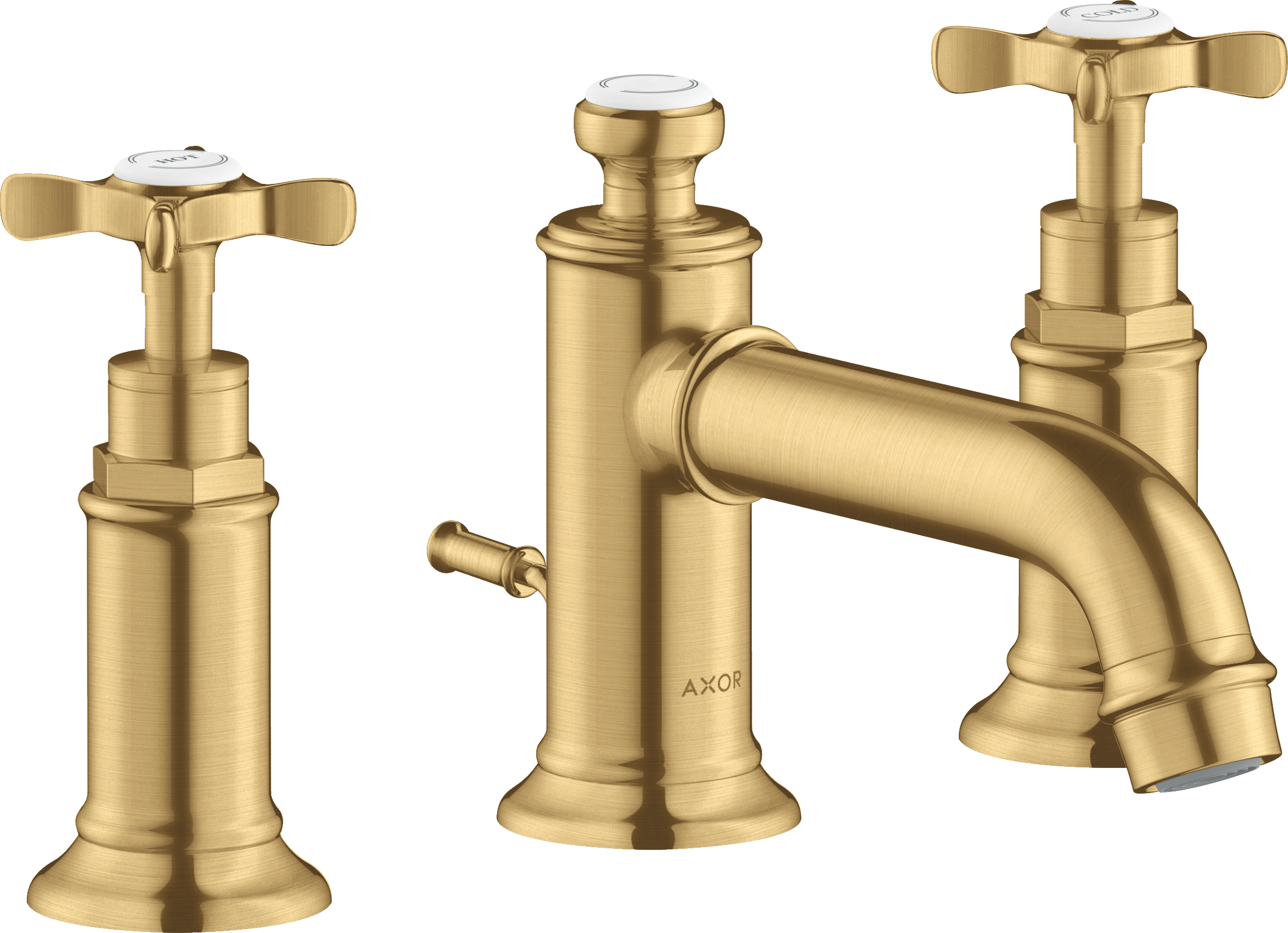 Widespread Faucet 30 with Cross Handles and Pop-Up Drain